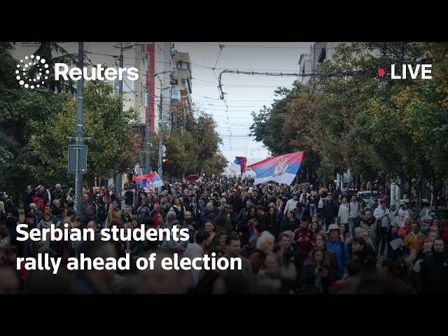 LIVE: Serbia's student movement rallies in Belgrade ahead of election