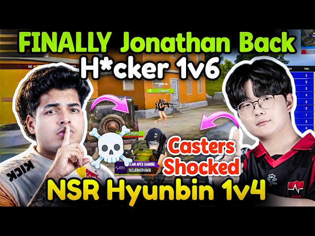 Finally! Jonathan Back🚨🔥 H*ker 1v6 In Sec😱 NSR Hyunbin 1v4🥶 Casters Full Shocked😲