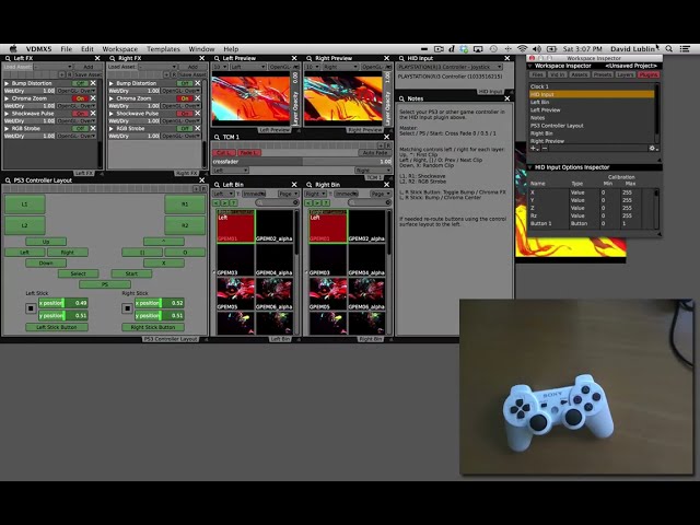 Using HID Based Game Controllers With VDMX