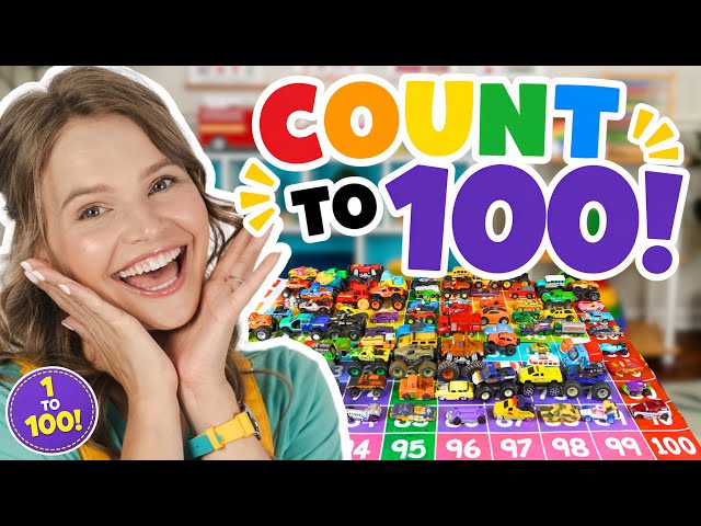 Learn to Count to 100 w/ Cars & Trucks & Silly Miss Lily | Fun Preschool & Toddler Learning Videos
