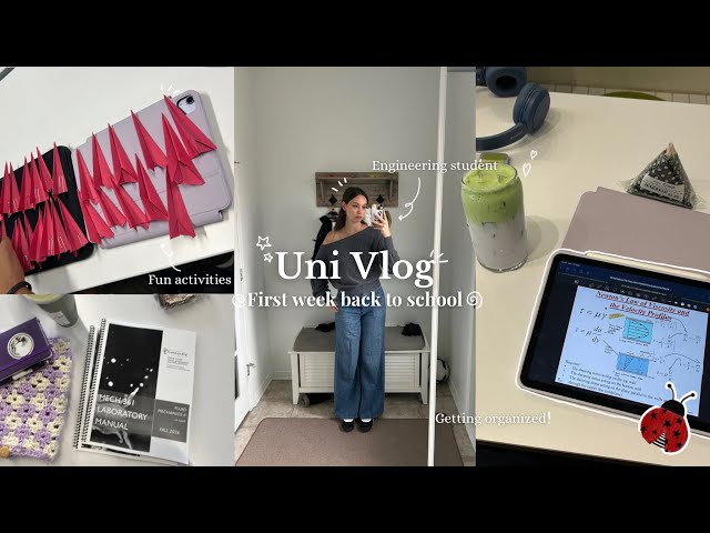 Uni Vlog | First week back to school 📚🌱☀️