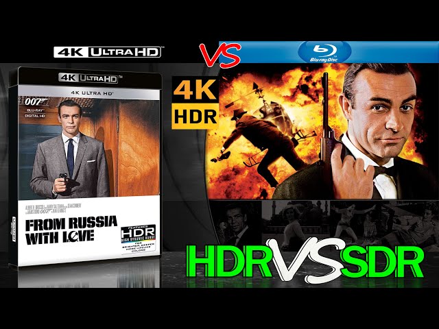 From Russia With Love 1963 007 HDR ANALYSIS 4K UHD Blu Ray REVIEW vs 1080p BD SDR 100nits