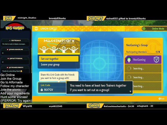 Pokemon Scarlet Violet Hunting Shiny Live and Power Hosting legit Union Circle Sandwich