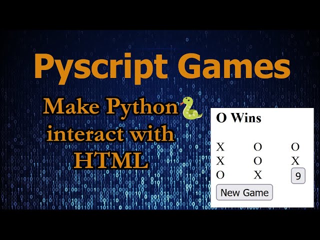 Tic Tac Toe game, Python + HTML using PyScript