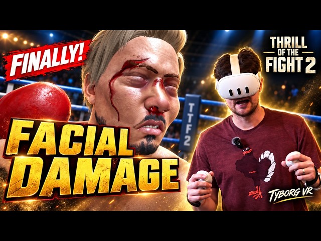 Новые повреждения лица в Thrill of the Fight 2 выглядят ЖЕСТОКО