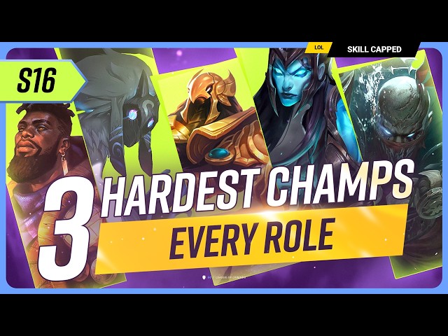 3 HARDEST Champions For Every Role In League of Legends