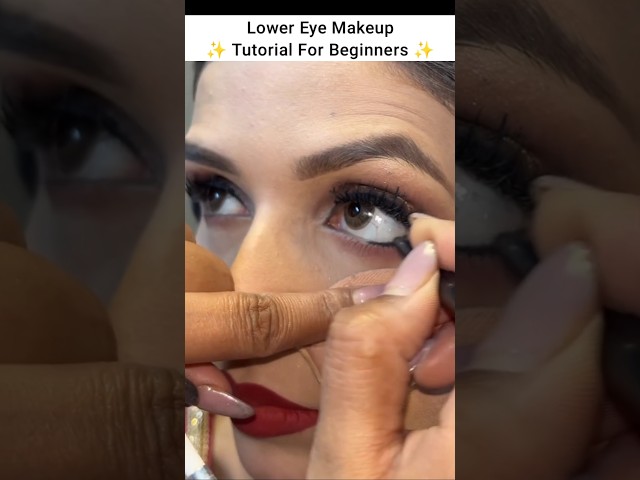 By- shinestarmakeupstudio | bridal lower eye makeup tutorial #shorts #makeup #eyemakeup #makeover