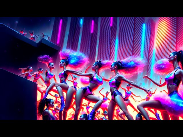 VJ LOOP Neon, Ultraviolet Colorful Background (No Sound) - Copyright Free Video