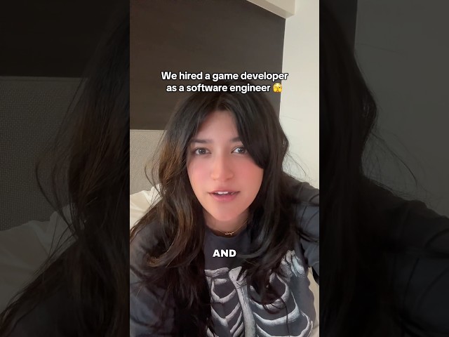 We hired a game developer as a software engineer 🫣