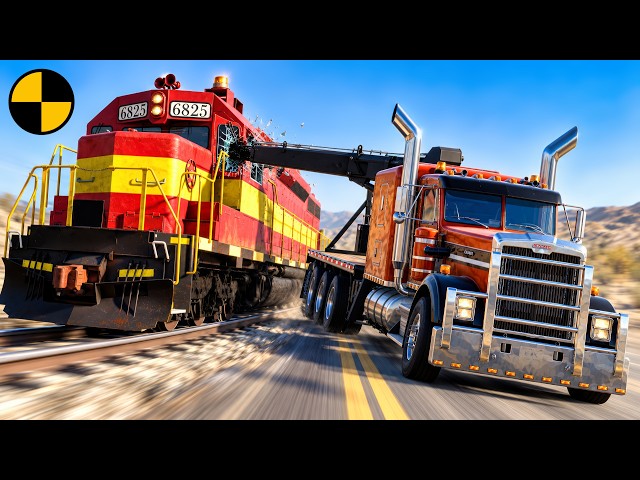 Train and Car Interaction Scenarios #14 | BeamNG Drive Cinematic Simulation