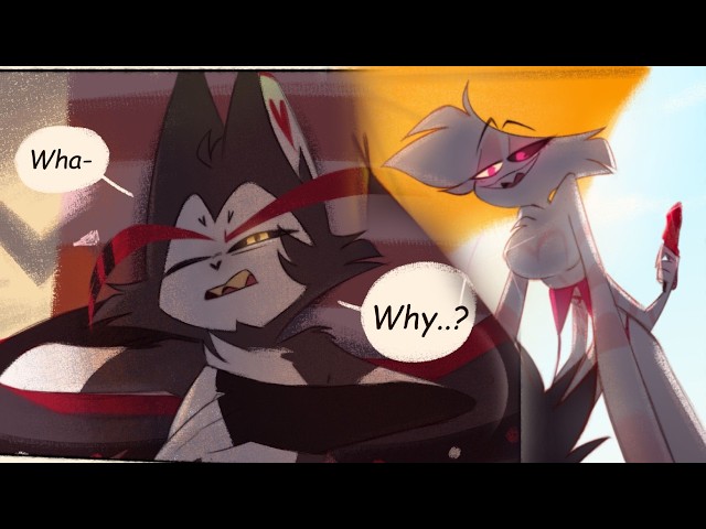 Beach Episode || Hazbin Hotel Comic Dub || Angel x Husk #hazbinhotel #huskerdust