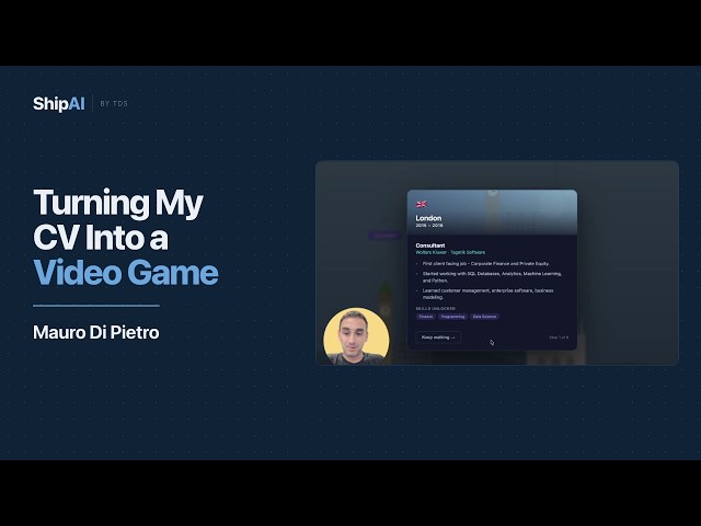 Turning My CV Into a Video Game