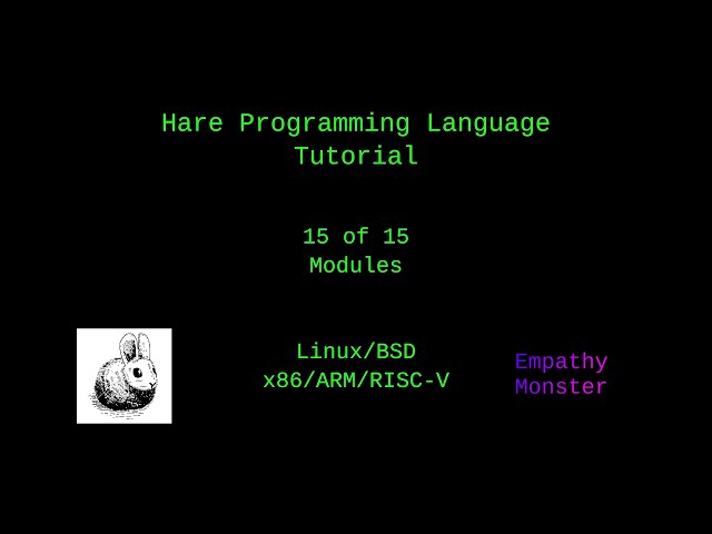 Hare Programming Tutorial | 15 of 15 - Modules