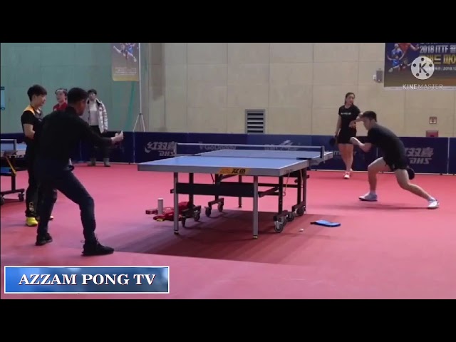 How to Play Latihan Bolban Tennis Meja Fan Zhendong Dengan Wang Hao