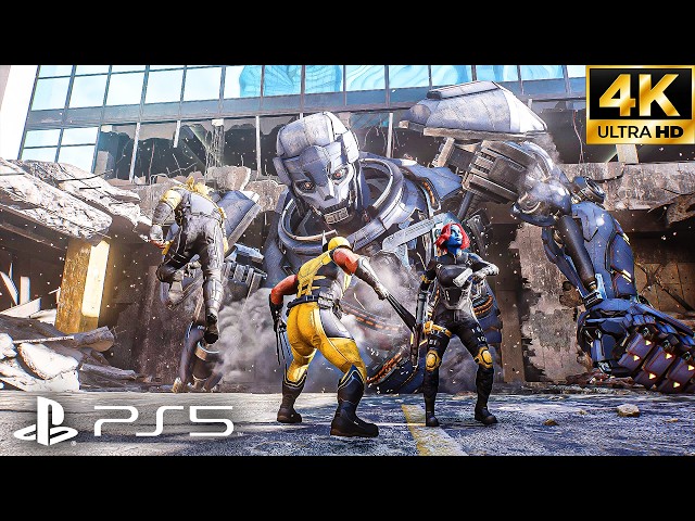 Wolverine VS Sentinel Prototype Full Boss Fight Gameplay | Marvel's Wolverine (4K 60fps)