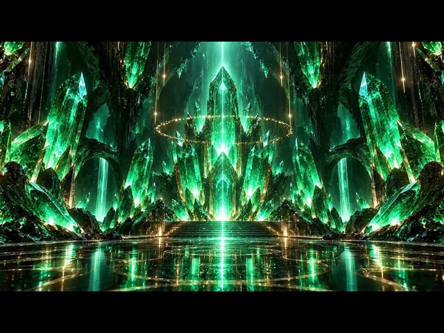 Emerald Crystal VJ Loop | Luxury Green LED Stage Background