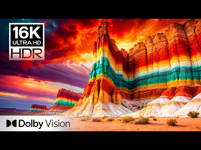 16K HDR VIBRANT COLORS | Dolby Vision 24FPS OLED Display Test (8K/4K TV)