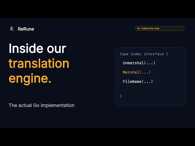How we built ReRune's translation codecs in Go