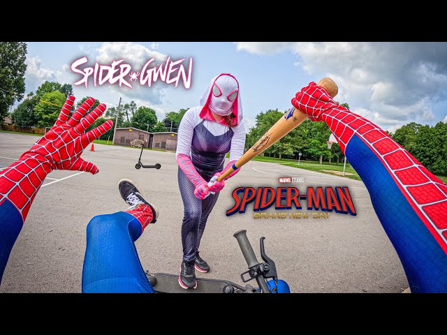 BEST TOP SPIDER MAN escape from CRAZY FITNESS SPIDER GWEN in LOVE (romantic PARKOUR pov)