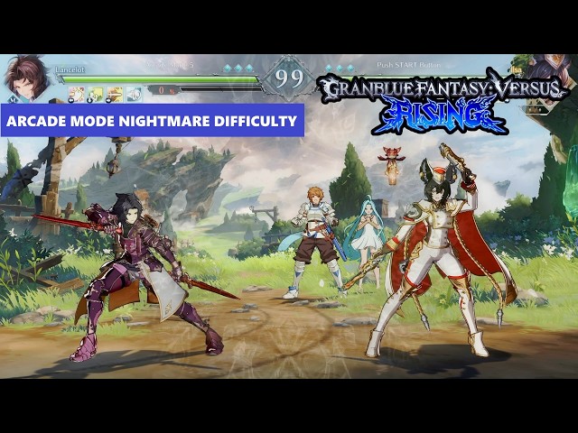 Lancelot's White Dragon Fury! Granblue Fantasy Verus Rising Arcade Mode on Nightmare Difficulty