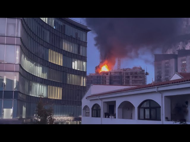 Gibraltar, Huge Fire at New Development, One Bayside