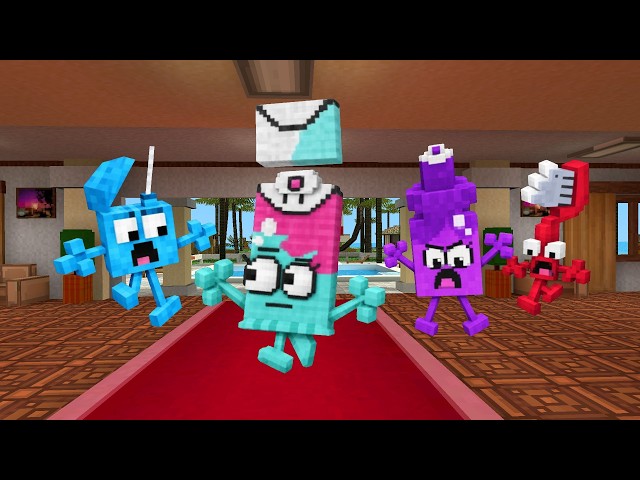 MINECRAFTIFIED Version Nextbots of Rinsy, Pastey, Bristles & Flossy CHASE in Contrivance I GMod