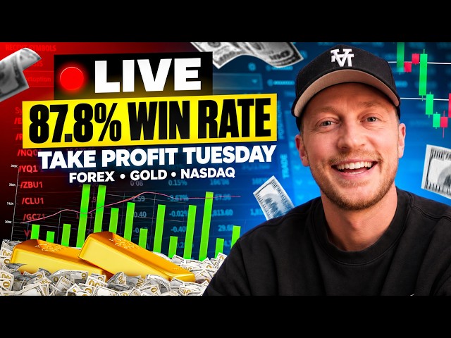Live Trading Forex, Gold & NQ (XAUUSD Take PROFIT Tuesday!)