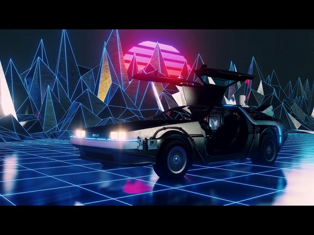 Ultra High Definition Drive Trough Neon Path Relaxing Visual 4K Screensaver