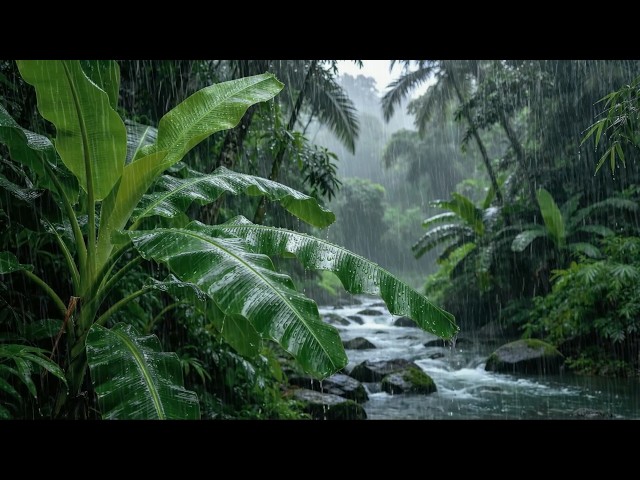 (No Ads) Relaxing Rain Sounds on a Quiet Lakeside 🌲 | Rain Sounds for Sleeping