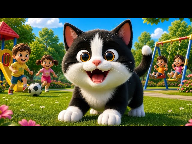 Meow Meow Billi Animation, Cute Cat Cartoon Song, Hindi Nursery Rhymes