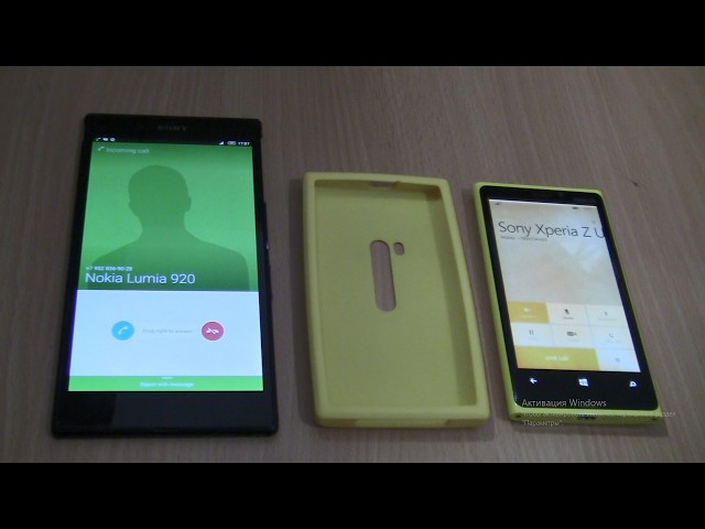 Incoming call & Outgoing call at the Same Time Nokia Lumia 920 + Sony Xperia Z Ultra