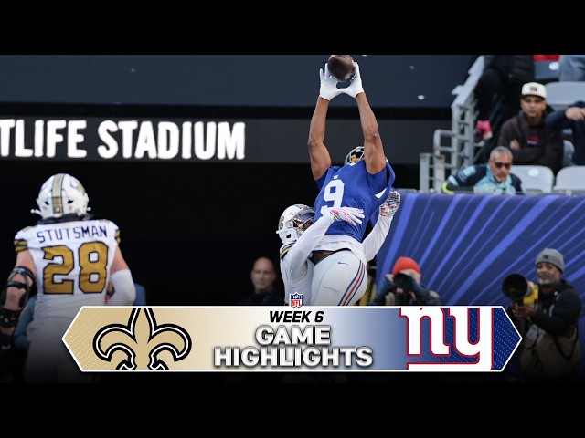 New Orleans Saints vs. New York Giants Game Highlights | NFL 2026 Season Week 6