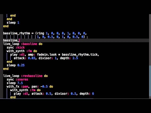 Live coding dub techno in Sonic Pi