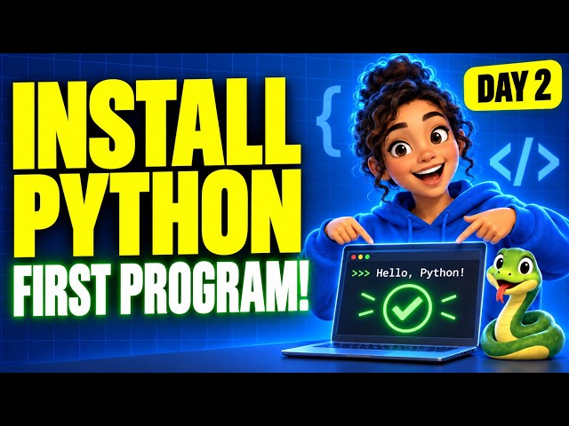Install Python & Run Your First Program | Python for Beginners DAY 2