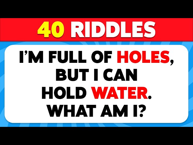 Only a Genius Can Solve These Riddles 🧩🔥 40 Tricky Riddles That'll Stretch Your Brain