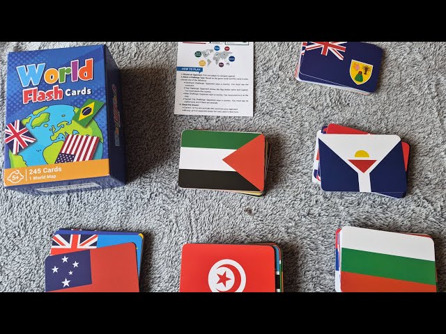 World 🌎 flash cards #game #travel #games #gameunboxing #unboxing #unpacking #flag #flashcards 