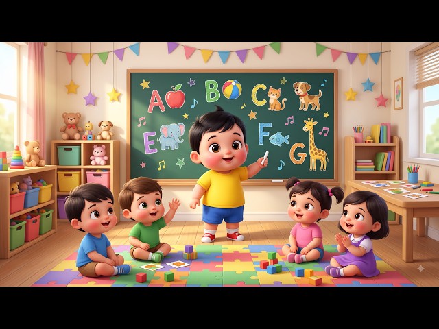 Learn ABC A to Z with Cute Baby Golu 🧸 | Alphabet Learning Song for Kids | ABC Learning