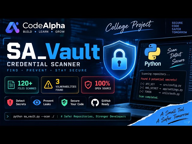 Cybersecurity Project - CodeAlpha Intership VaultGuard Completed Guide Hindi 2026 #cybersecurity 