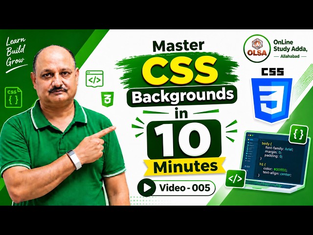 Master CSS Backgrounds in 10 Minutes! (Colors, Images, Repeat & Position) 💻