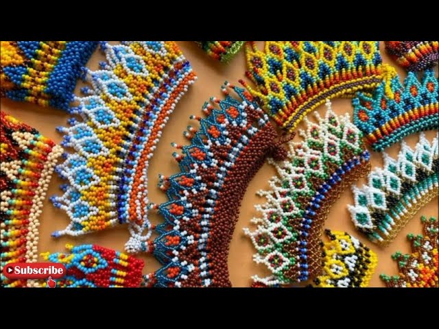 The most interesting ideas of necklace collars made of beads DIY