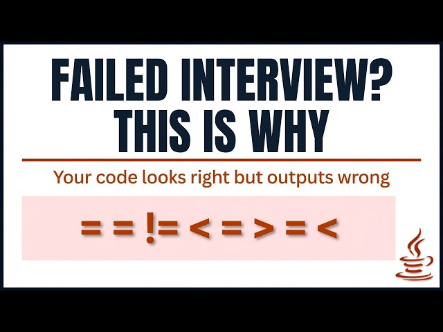 Java Relational Operators Explained | Core Java for Beginners | Interview Questions