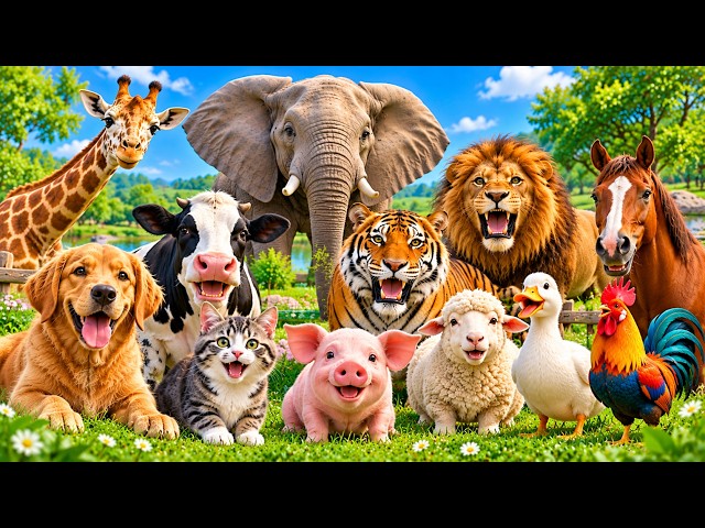 Animal Sounds for Kids | Learn Animal Names & Sounds | Wild & Farm Animals