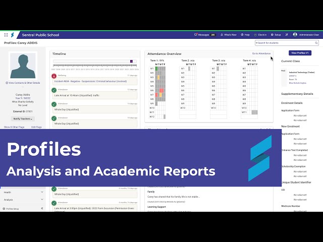 Profiles | Quickly find information about a student