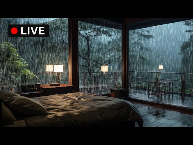 🔴 Soft Night Rain for Deep Sleep | Helps You Fall Asleep Fast (No Thunder)