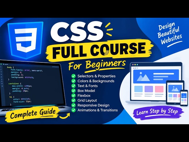 CSS Full Course for Beginners | Learn CSS Step by Step | HTML & CSS Tutorial |Jobs & Educational Hub