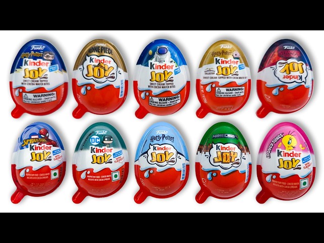 😱Top 10 Kinder Joy Surprise Eggs Unboxing! NASA, Funko, One Piece, Harry Potter, Minecraft and More!