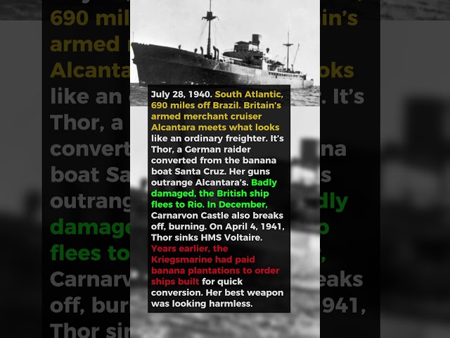How a Banana Boat Beat Three British Warships |WW2