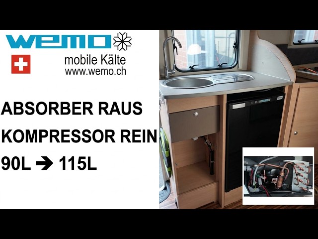 Eingebaut Hymer HV 572 CL Kühlschrank Thedford N90 Wemo 96N Absorber zum Kompressor mehr Volumen