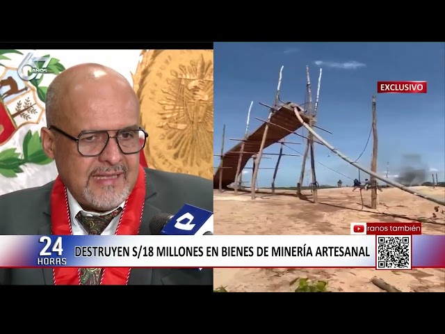 Prosecutor's Office destroys over S/ 18 million in assets linked to illegal mining in Madre de Dios
