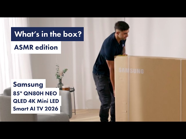 Unboxed ASMR: Samsung 85" QN80H NEO QLED 4K Mini LED Smart AI TV 2026 QA85QN80HAWXXY | The Good Guys